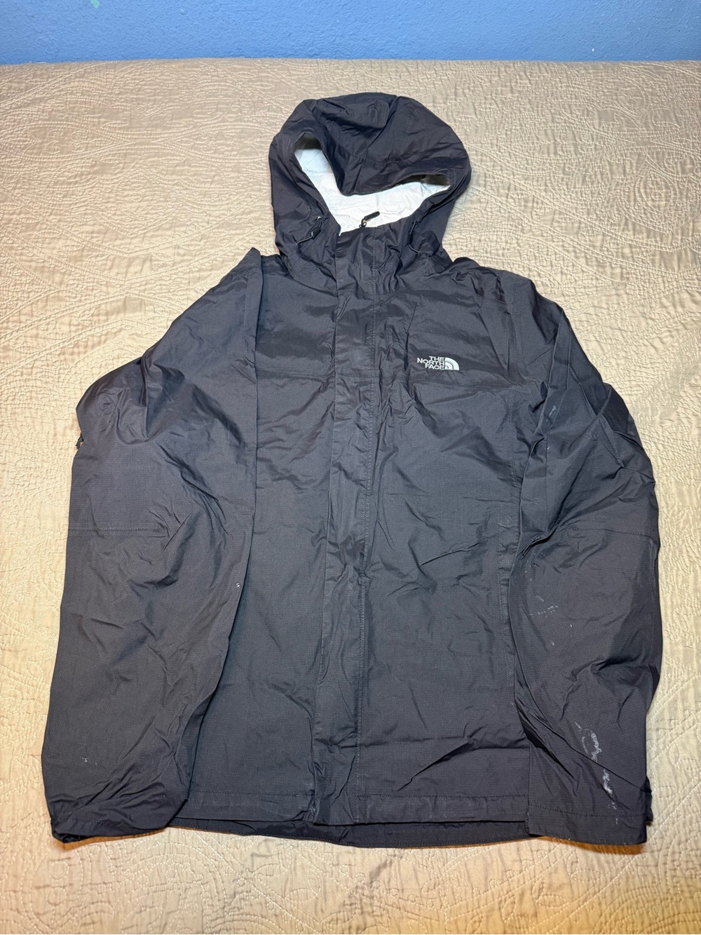 The North Face Black Hooded Raincoat - Men's Lightweight Shell